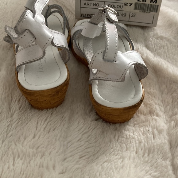 Italian leather white girls sandals - Picture 3 of 4